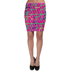 Abstrait Neon Rose Bodycon Skirt by kcreatif