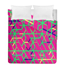 Abstrait Neon Rose Duvet Cover Double Side (full/ Double Size) by kcreatif