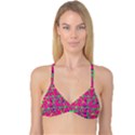 Abstrait Neon Rose Reversible Tri Bikini Top View1