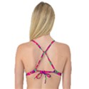 Abstrait Neon Rose Reversible Tri Bikini Top View2