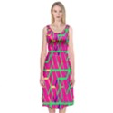 Abstrait Neon Rose Midi Sleeveless Dress View1