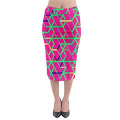 Abstrait Neon Rose Midi Pencil Skirt by kcreatif