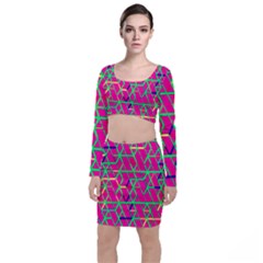 Abstrait Neon Rose Top And Skirt Sets by kcreatif