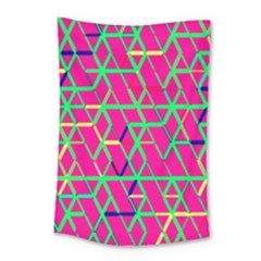 Abstrait Neon Rose Small Tapestry by kcreatif