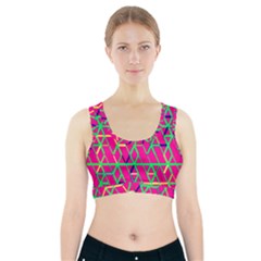 Abstrait Neon Rose Sports Bra With Pocket by kcreatif