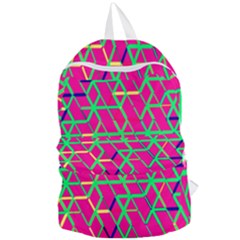 Abstrait Neon Rose Foldable Lightweight Backpack by kcreatif