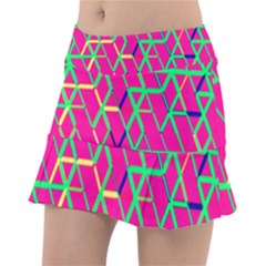 Abstrait Neon Rose Tennis Skorts by kcreatif