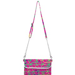 Abstrait Neon Rose Mini Crossbody Handbag by kcreatif