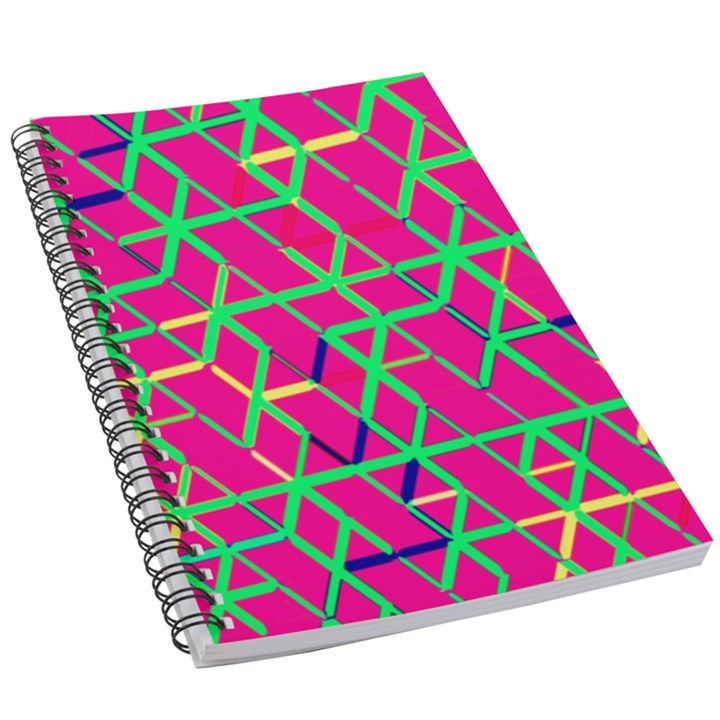 Abstrait Neon Rose 5.5  x 8.5  Notebook