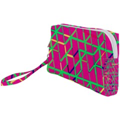 Abstrait Neon Rose Wristlet Pouch Bag (small)