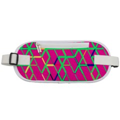 Abstrait Neon Rose Rounded Waist Pouch by kcreatif