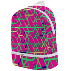 Abstrait Neon Rose Zip Bottom Backpack