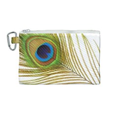 Peacock Feather Plumage Colorful Canvas Cosmetic Bag (medium) by Sapixe