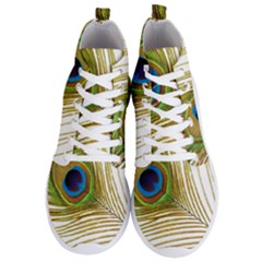 Peacock Feather Plumage Colorful Men s Lightweight High Top Sneakers by Sapixe