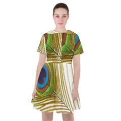 Peacock Feather Plumage Colorful Sailor Dress by Sapixe