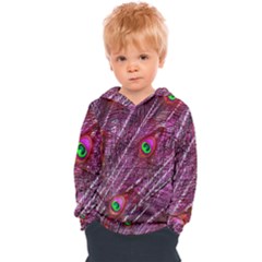 Peacock Feathers Color Plumage Kids  Overhead Hoodie by Sapixe