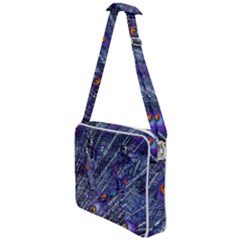 Peacock Feathers Color Plumage Blue Cross Body Office Bag by Sapixe