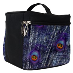 Peacock Feathers Color Plumage Blue Make Up Travel Bag (small)