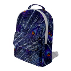 Peacock Feathers Color Plumage Blue Flap Pocket Backpack (large) by Sapixe