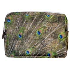 Peacock Feathers Color Plumage Green Make Up Pouch (medium) by Sapixe