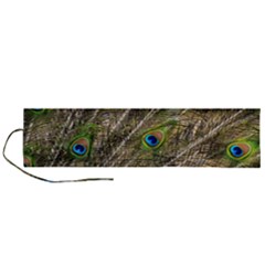 Peacock Feathers Color Plumage Green Roll Up Canvas Pencil Holder (l) by Sapixe