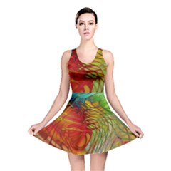 Texture Art Color Pattern Reversible Skater Dress by Sapixe