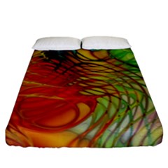 Texture Art Color Pattern Fitted Sheet (california King Size)