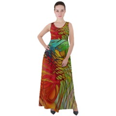 Texture Art Color Pattern Empire Waist Velour Maxi Dress by Sapixe