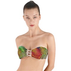 Texture Art Color Pattern Twist Bandeau Bikini Top