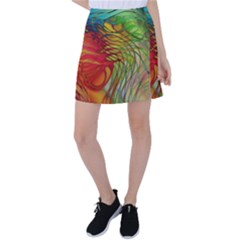 Texture Art Color Pattern Tennis Skirt