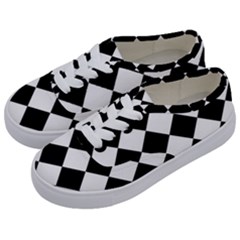 Grid Domino Bank And Black Kids  Classic Low Top Sneakers by Sapixe