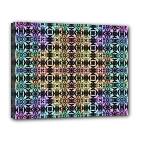 Abstrait Formes Colors Canvas 14  X 11  (stretched) by kcreatif