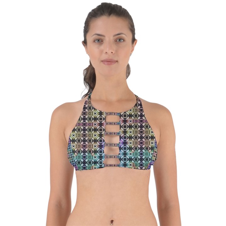 Abstrait Formes Colors Perfectly Cut Out Bikini Top