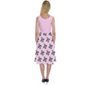 French France Fleur De Lys Metal Pattern black and white antique vintage pink and black rocker Midi Sleeveless Dress View2