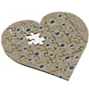 One Island Surrounded By Love And Wood Lace Wooden Puzzle Heart View3