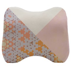 Abstrait Triangles Rose Velour Head Support Cushion by kcreatif