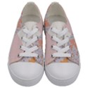 Abstrait Triangles Rose Kids  Low Top Canvas Sneakers View1