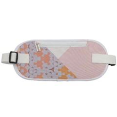 Abstrait Triangles Rose Rounded Waist Pouch