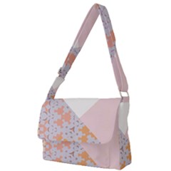 Abstrait Triangles Rose Full Print Messenger Bag (l)