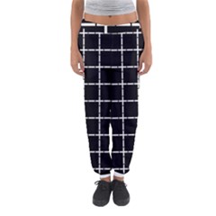 Pattern Carreaux Blanc/noir Women s Jogger Sweatpants by kcreatif