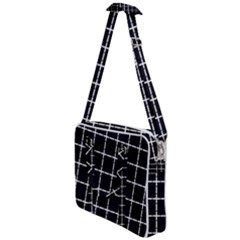 Pattern Carreaux Blanc/noir Cross Body Office Bag by kcreatif