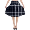 Pattern Carreaux Blanc/Noir Flared Midi Skirt View1