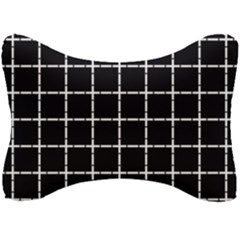 Pattern Carreaux Blanc/noir Seat Head Rest Cushion