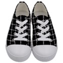 Pattern Carreaux Blanc/Noir Kids  Low Top Canvas Sneakers View1