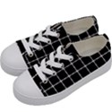 Pattern Carreaux Blanc/Noir Kids  Low Top Canvas Sneakers View2