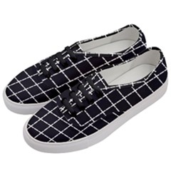 Pattern Carreaux Blanc/noir Women s Classic Low Top Sneakers by kcreatif