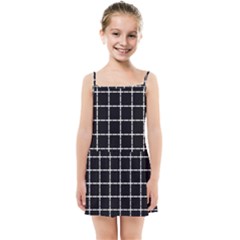 Pattern Carreaux Blanc/noir Kids  Summer Sun Dress by kcreatif