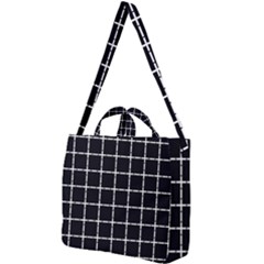 Pattern Carreaux Blanc/noir Square Shoulder Tote Bag by kcreatif