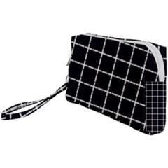 Pattern Carreaux Blanc/noir Wristlet Pouch Bag (small)