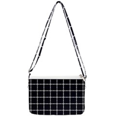 Pattern Carreaux Blanc/noir Double Gusset Crossbody Bag